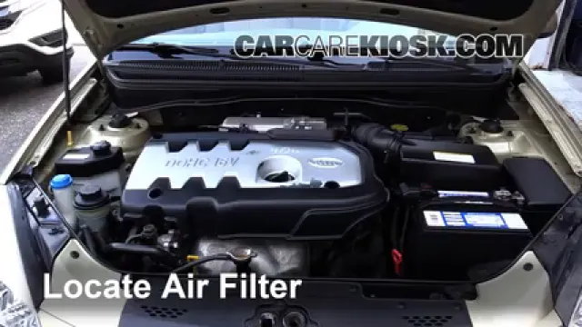 2006 Kia Rio 1.6L 4 Cyl. Air Filter (Engine) Replace